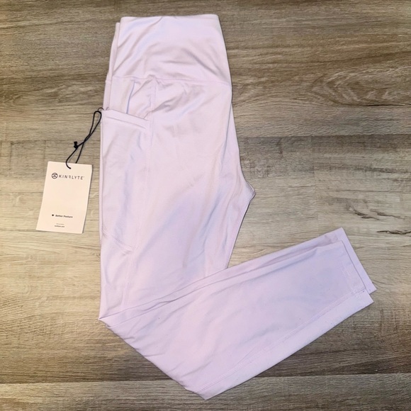 KINFLYTE Neo Pocket Legging Lavender Sky High Rise Athletic Gym Athleisure - Picture 1 of 5